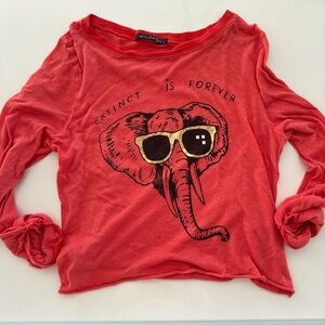 WILDFOX crop vintage graphic tee - small